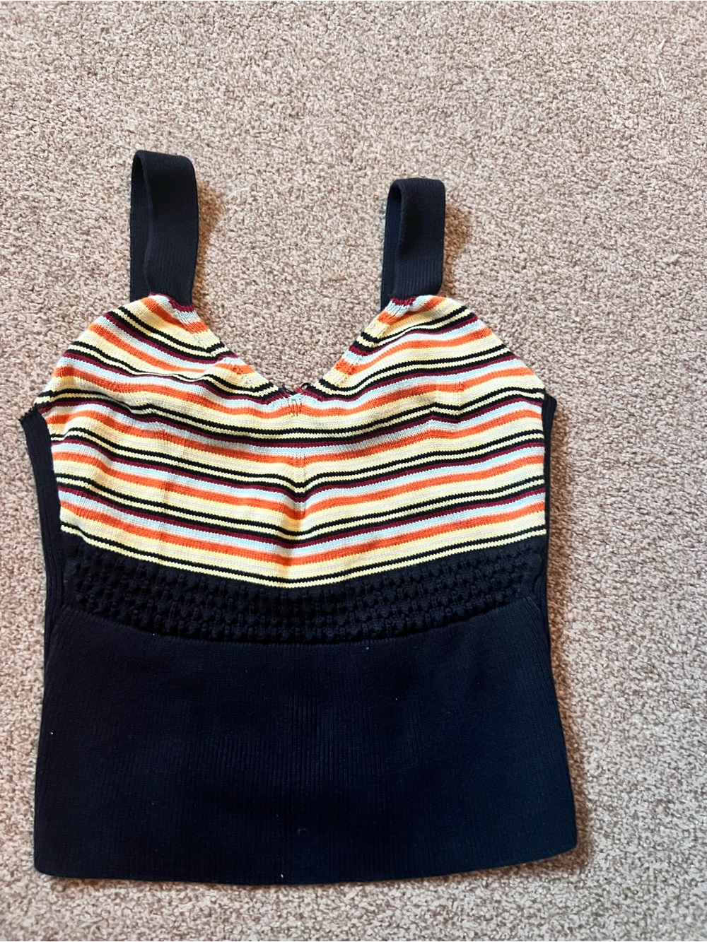 Striped Yellow & Black Knit 100%cotton